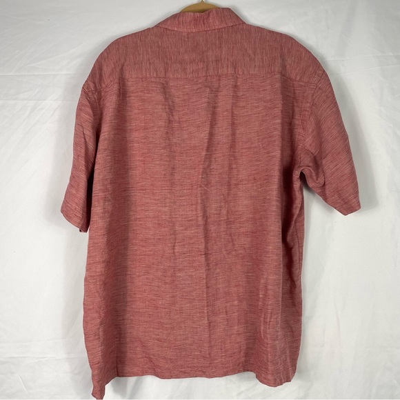 Orvis Red Linen Short Sleeve Button Down - Picture 4 of 8